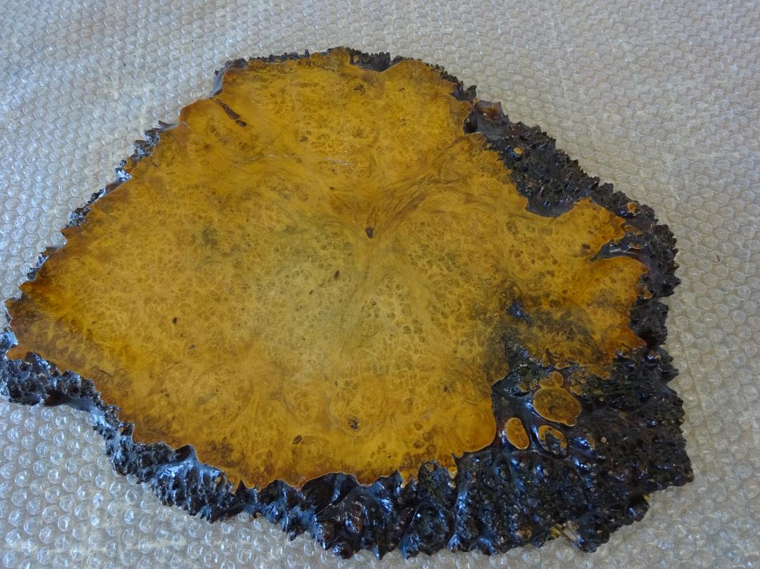 花梨玉杢葡萄杢天然木花台飾り台盆栽台置台厚さ3.5センチ