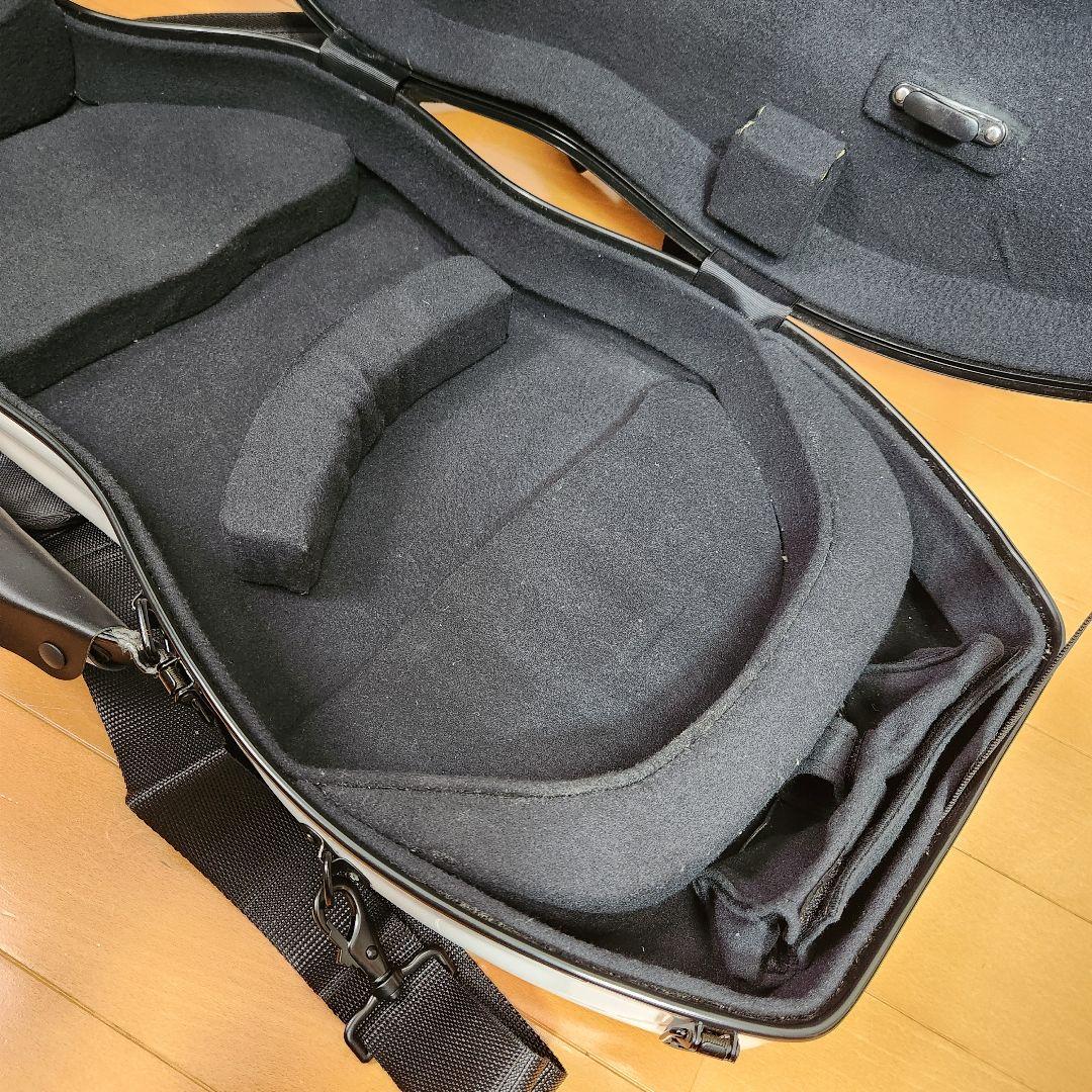 【新品ストラップ、ハンドルカバー付き】チェロ ハードケース 1/10サイズ 白