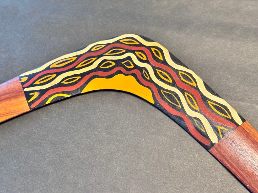 オーストラリアンアボリジナルアート タペストリー2点セット ブーメラン