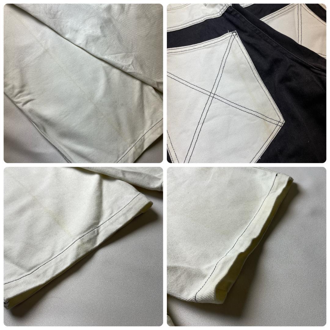 ドッグタウンバギーデニム白黒極太w31刺繍b系ストリートブラック