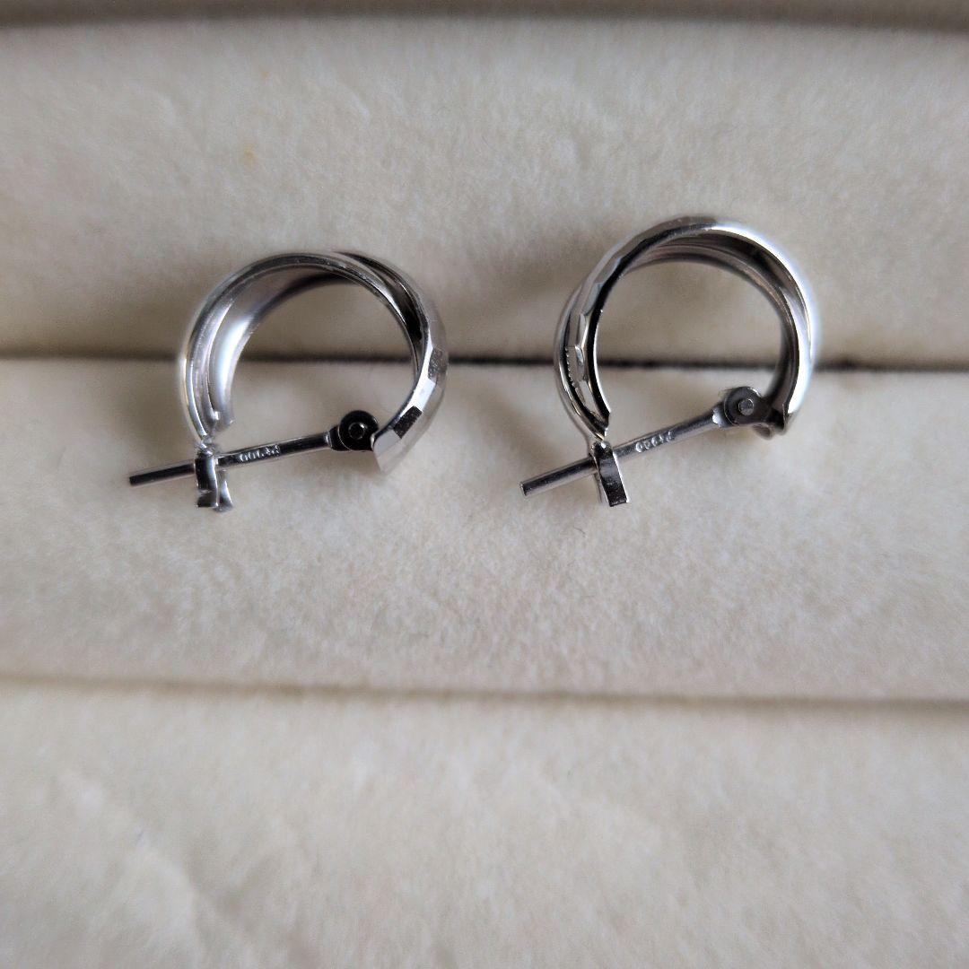 シルバー ヘキサゴナルカット フープピアス - glorybeautysalon.com