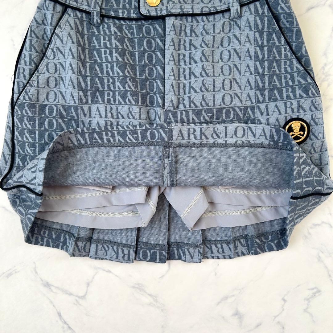 マークアンドロナ 2021年モデル インナー付スカート 秋冬 プリーツ 金ボタン