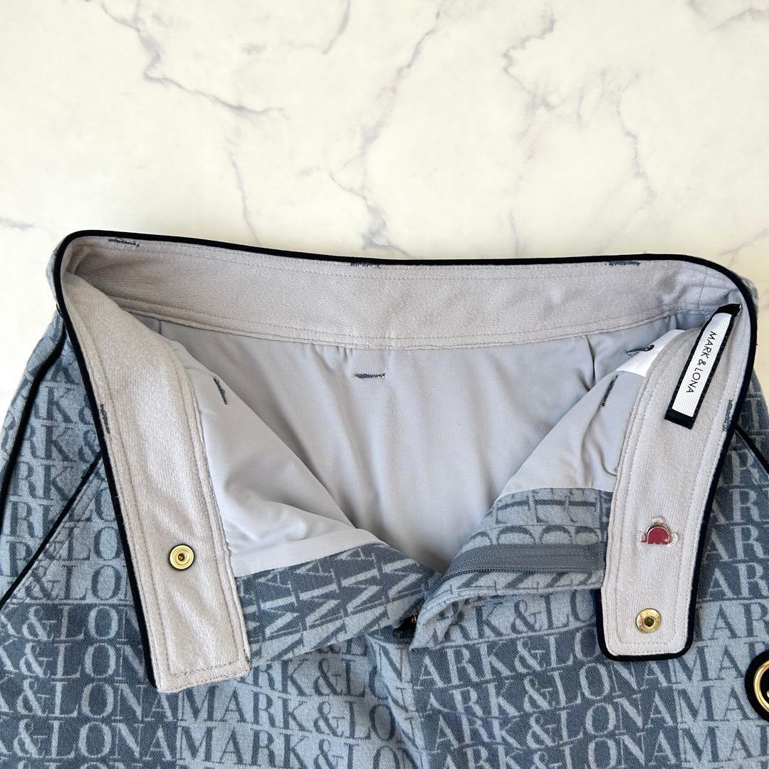 マークアンドロナ 2021年モデル インナー付スカート 秋冬 プリーツ 金ボタン