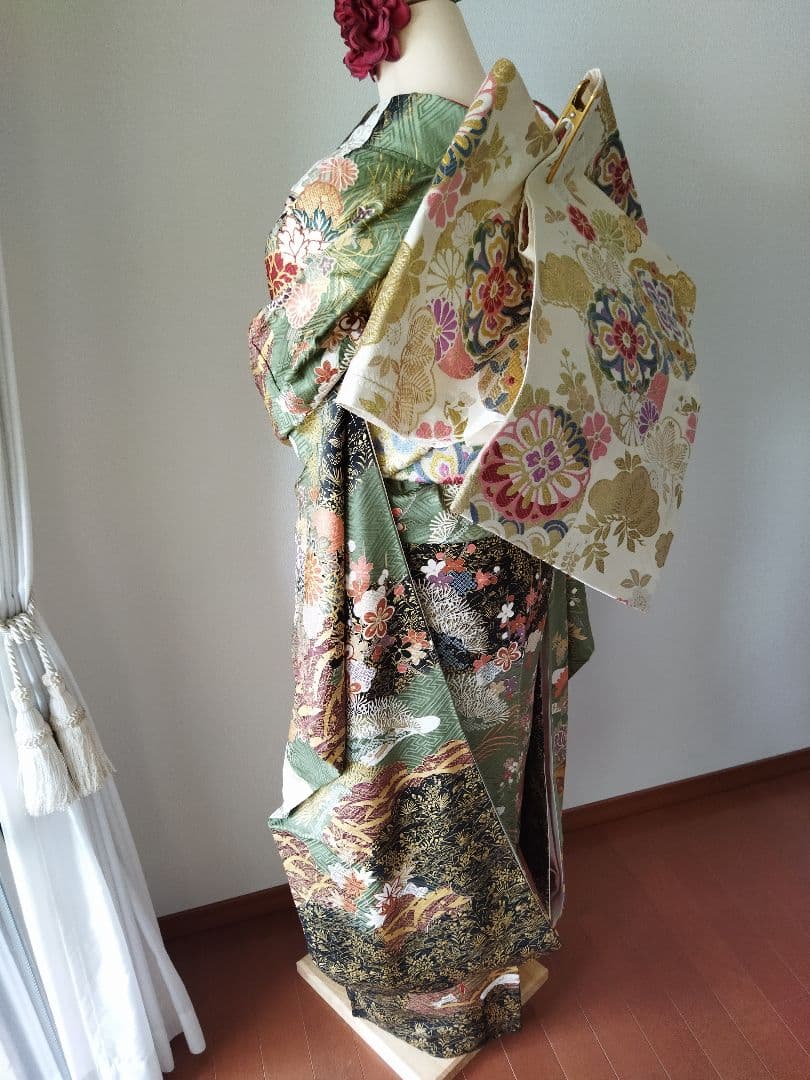ゆたろう様 398.振袖7点セット 正絹 フルセット 成人式 - メルカリ