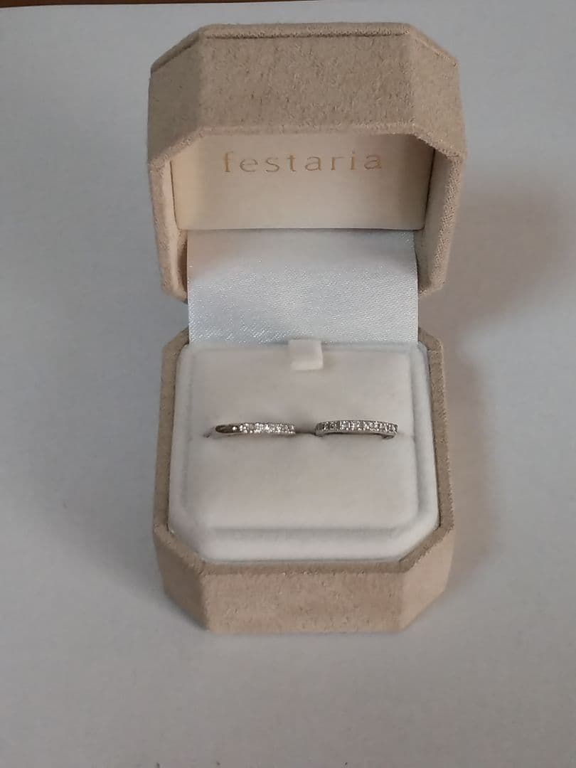 プラチナ950 ダイヤモンドフープピアス festaria Pt950/900