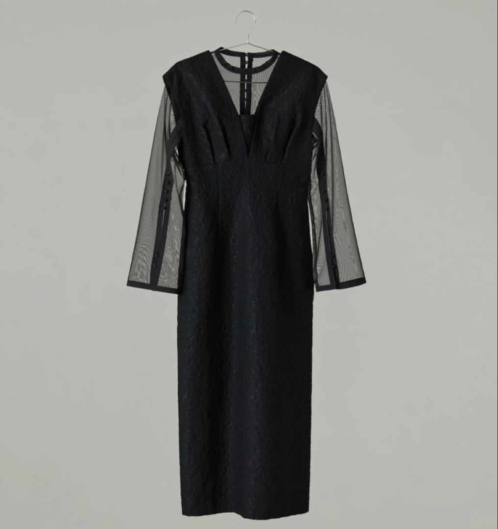 スーツ・フォーマル・ドレス niana V line jacquard dress