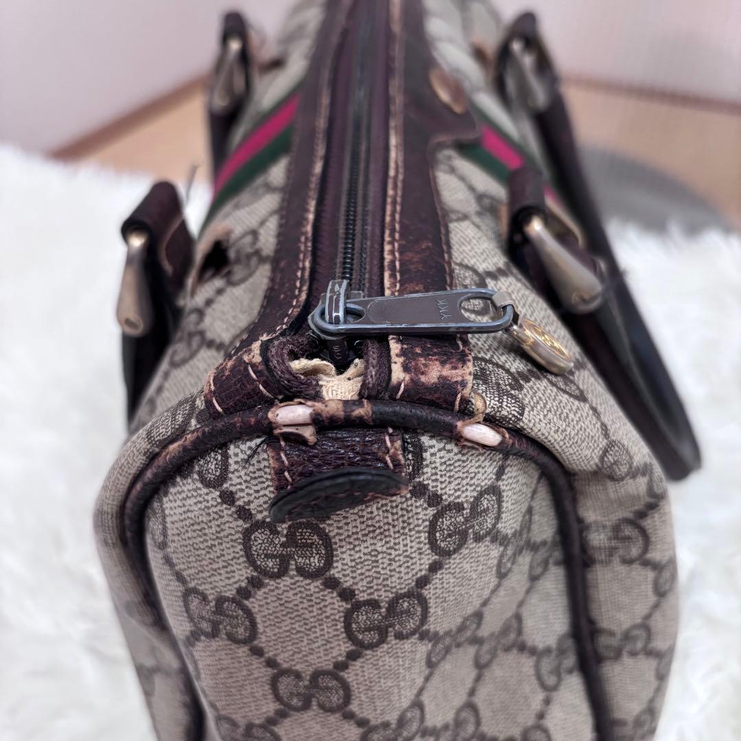 【GUCCI オールドグッチ】ミニボストン GG柄 シェリーライン