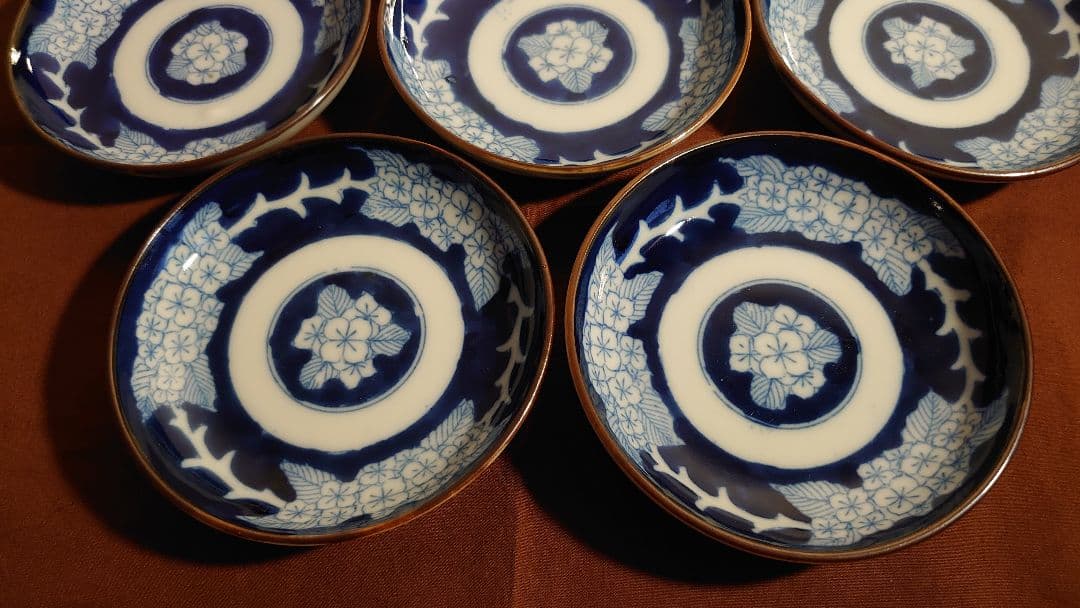 古伊万里 伊万里 豆皿 菓子皿 古染付 染付 華の図 7