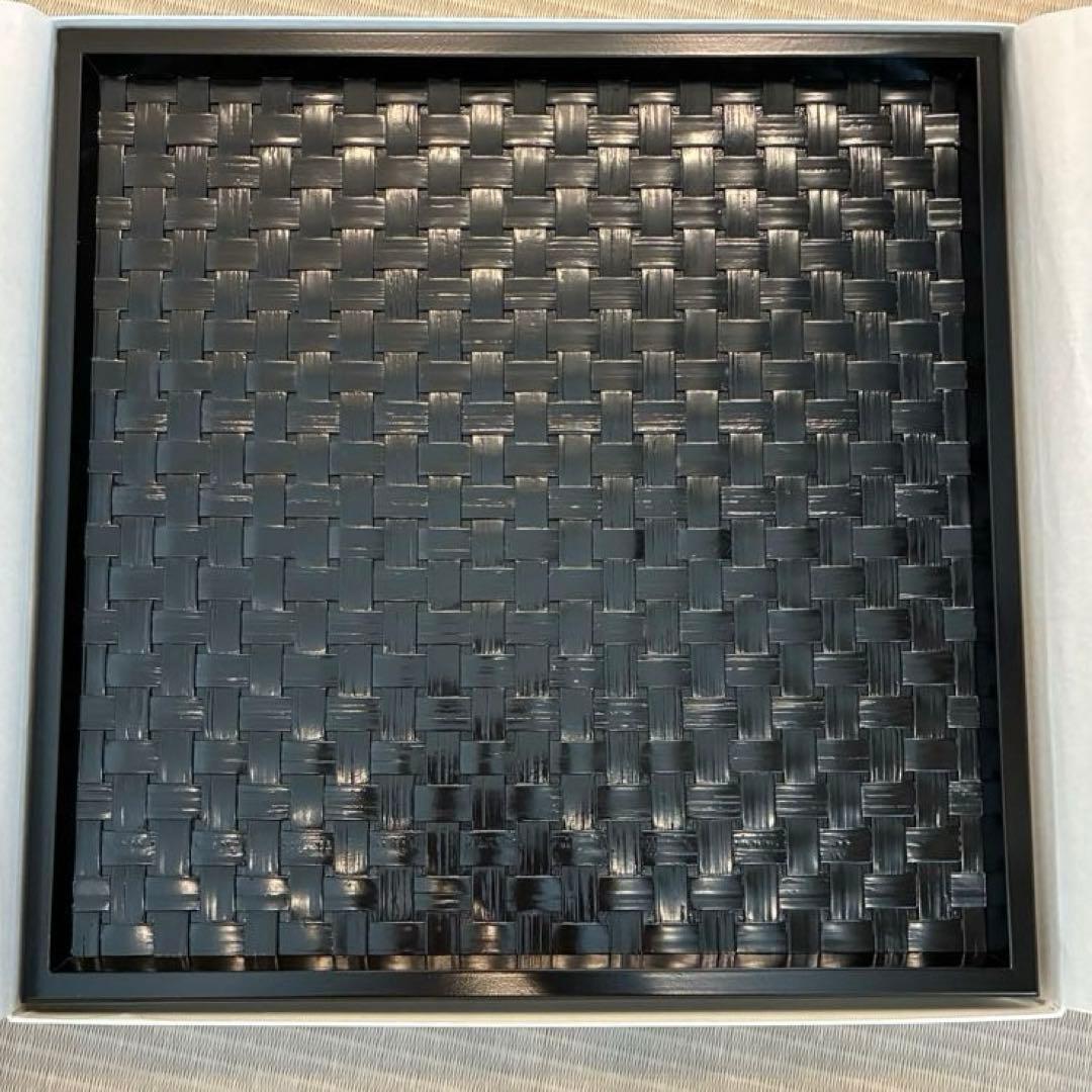 【公長齋小菅】竹製　お盆　トレイ　黒と赤