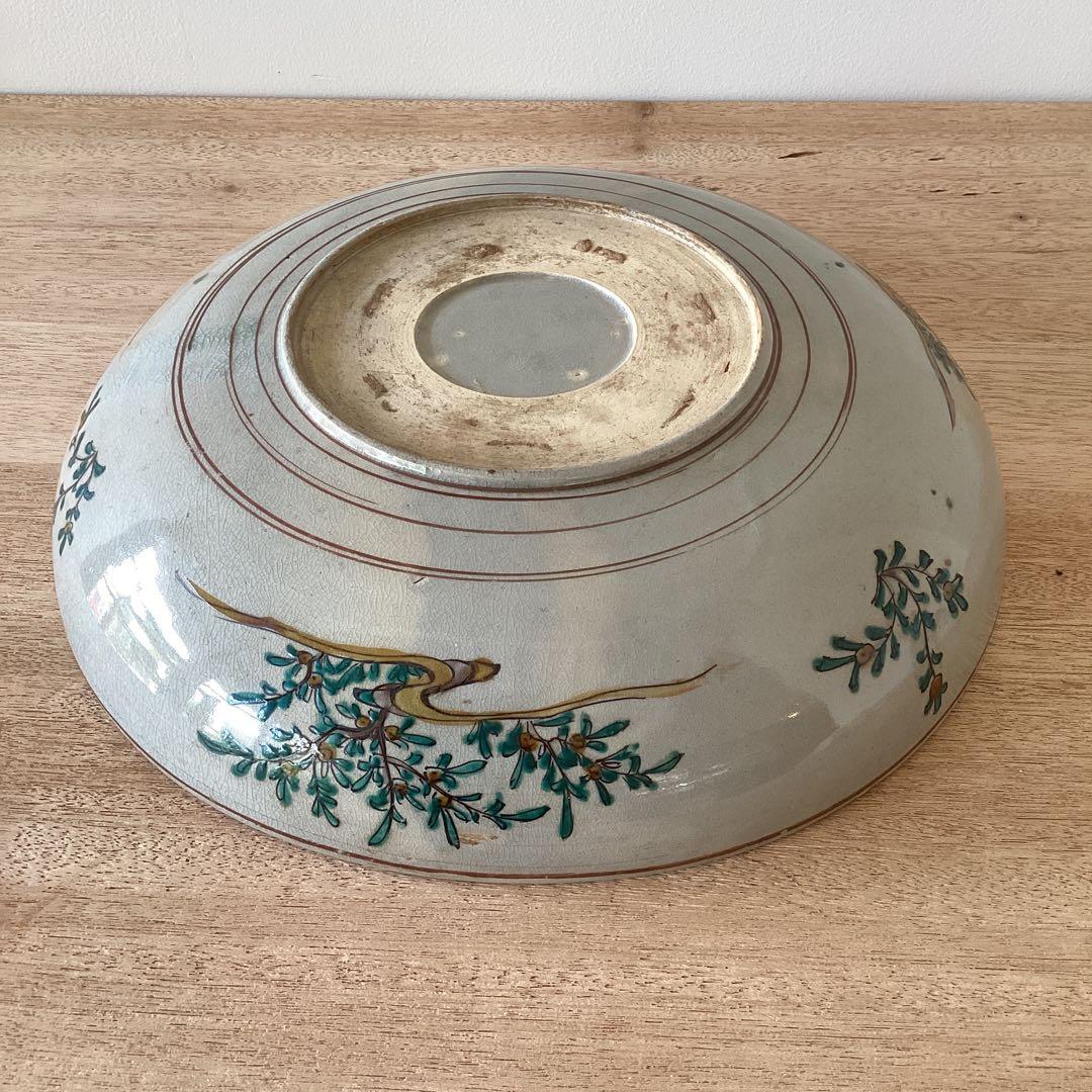 35㎝　貴婦人図　色絵大皿　飾り絵皿　時代物　当時物　有田焼　九谷焼　中国美術