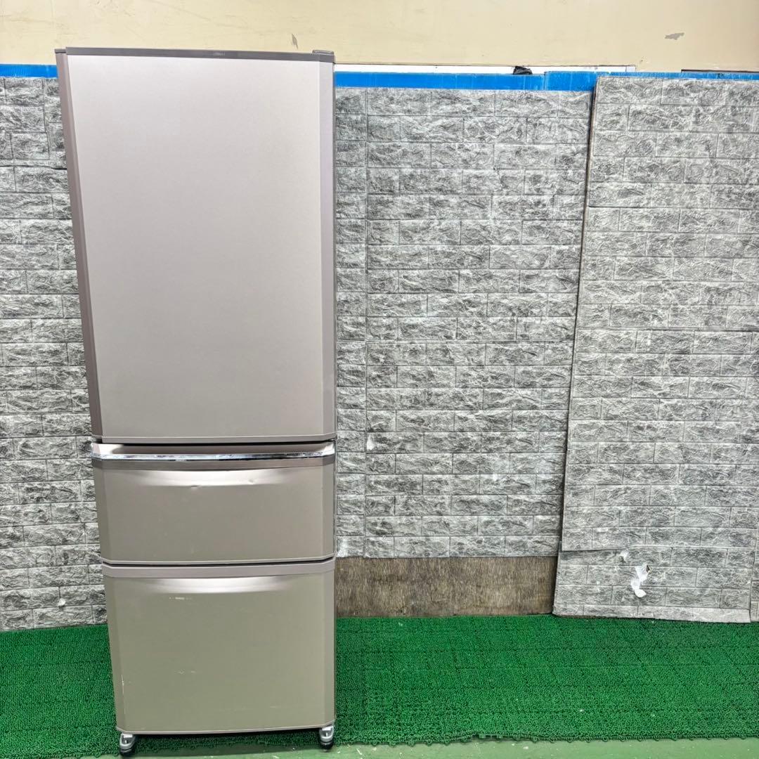 606 三菱　大型冷蔵庫　370L 300L強　小型　家庭用　自動製氷　半年保証