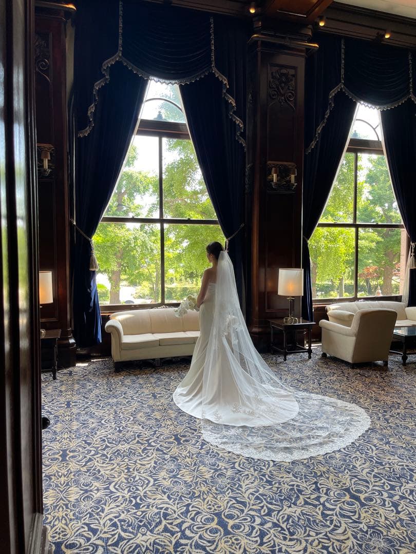 桂由美　ウェディングドレス　取り外し可能リボン付き　値段交渉受付