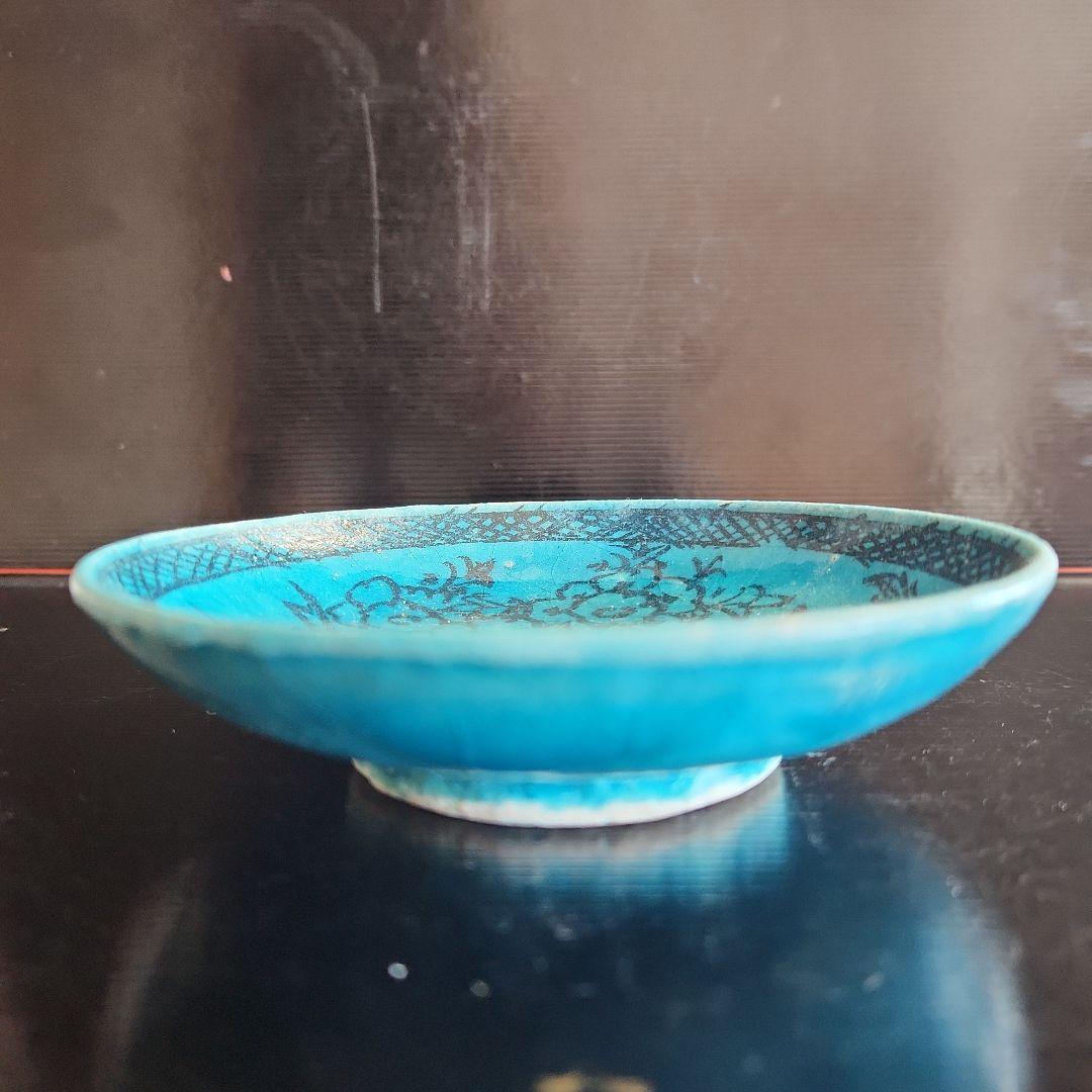 骨董品トルコブルー小皿