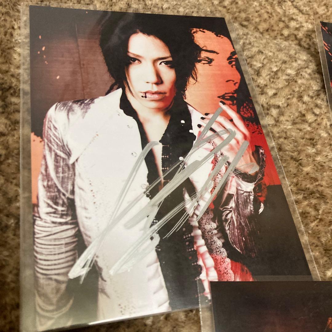 theGazettE直筆サイン入りポラロイド5枚セット タレントグッズ