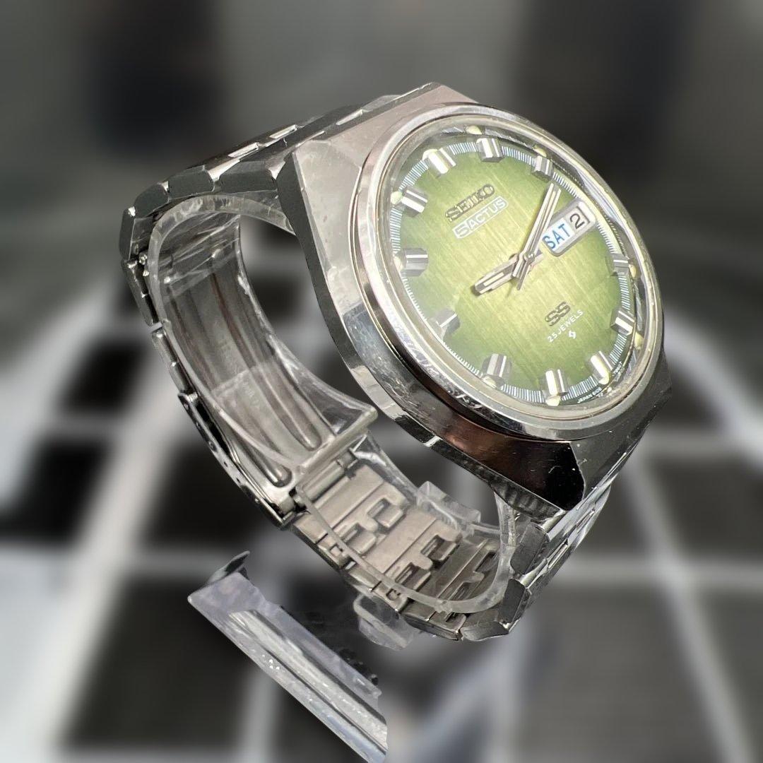 S03 セイコー ファイブ アクタス SS 1974年製 自動巻き グリーン