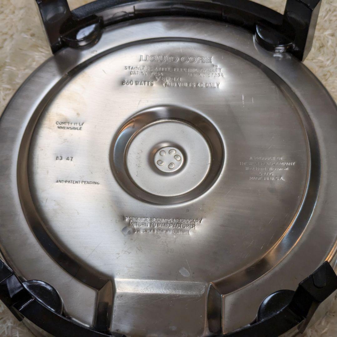 【希少・新品】West Bend 電気スキレット アメリカ製 ビンテージ