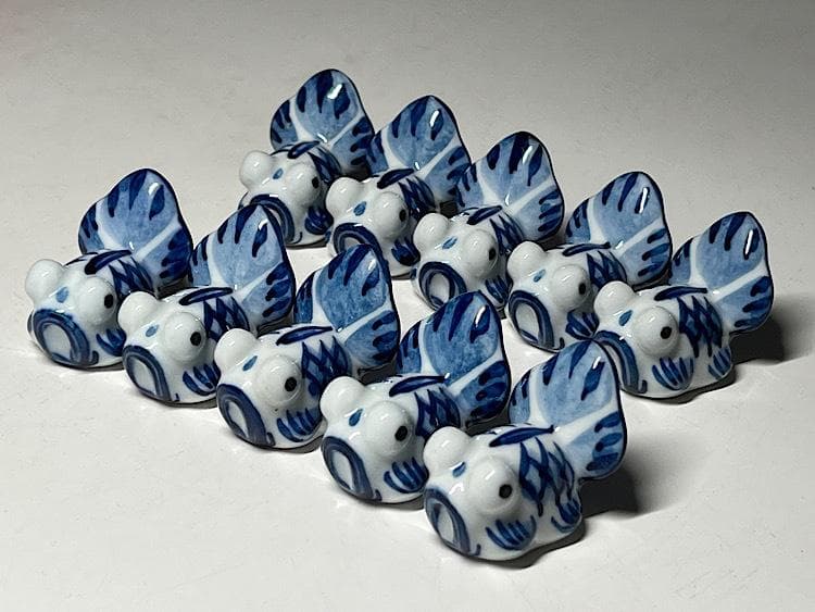 有田焼　金魚形　箸置き　１０点セット 有田焼 金魚形 箸置き 10点セット 有田焼】きんぎょ 箸置き