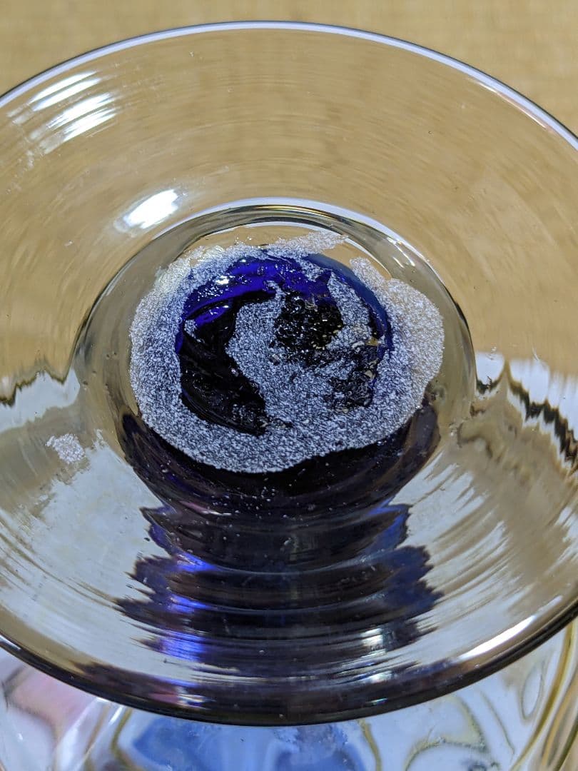 ♢西洋アンティーク 扁壺双耳 ガラス花瓶 アールヌーボー ？フランス