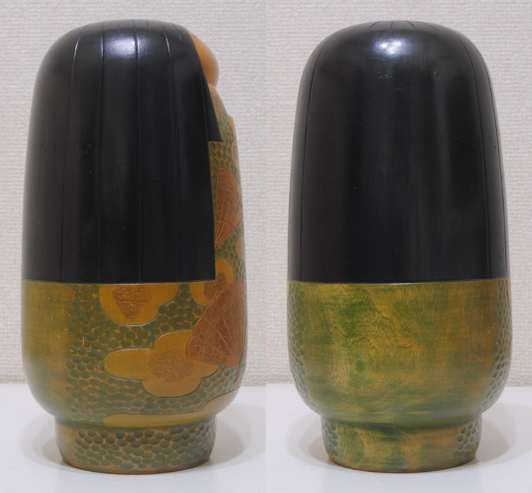 内閣総理大臣賞受賞作家 ☆ 吉田多加志 創作こけし「伊勢」 高27㎝ 立札