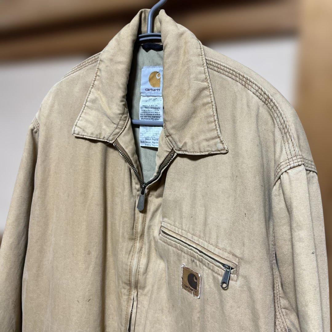 ヴィンテージ カーハートCarhartt ベージュ デトロイトジャケット　m M