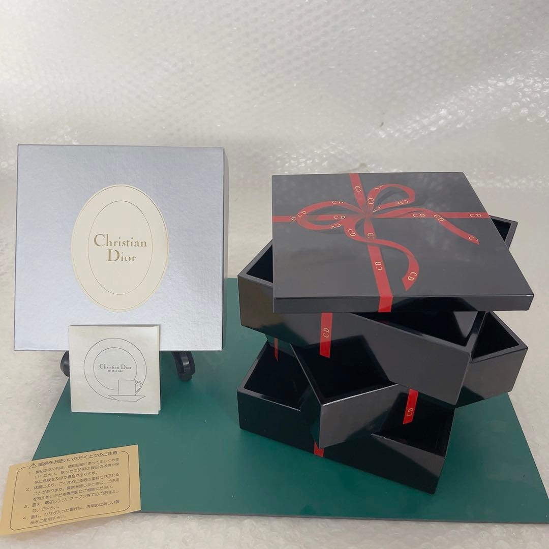 Christian Dior　ノベルティ三段重　重箱　おせち器　正月和食器 65