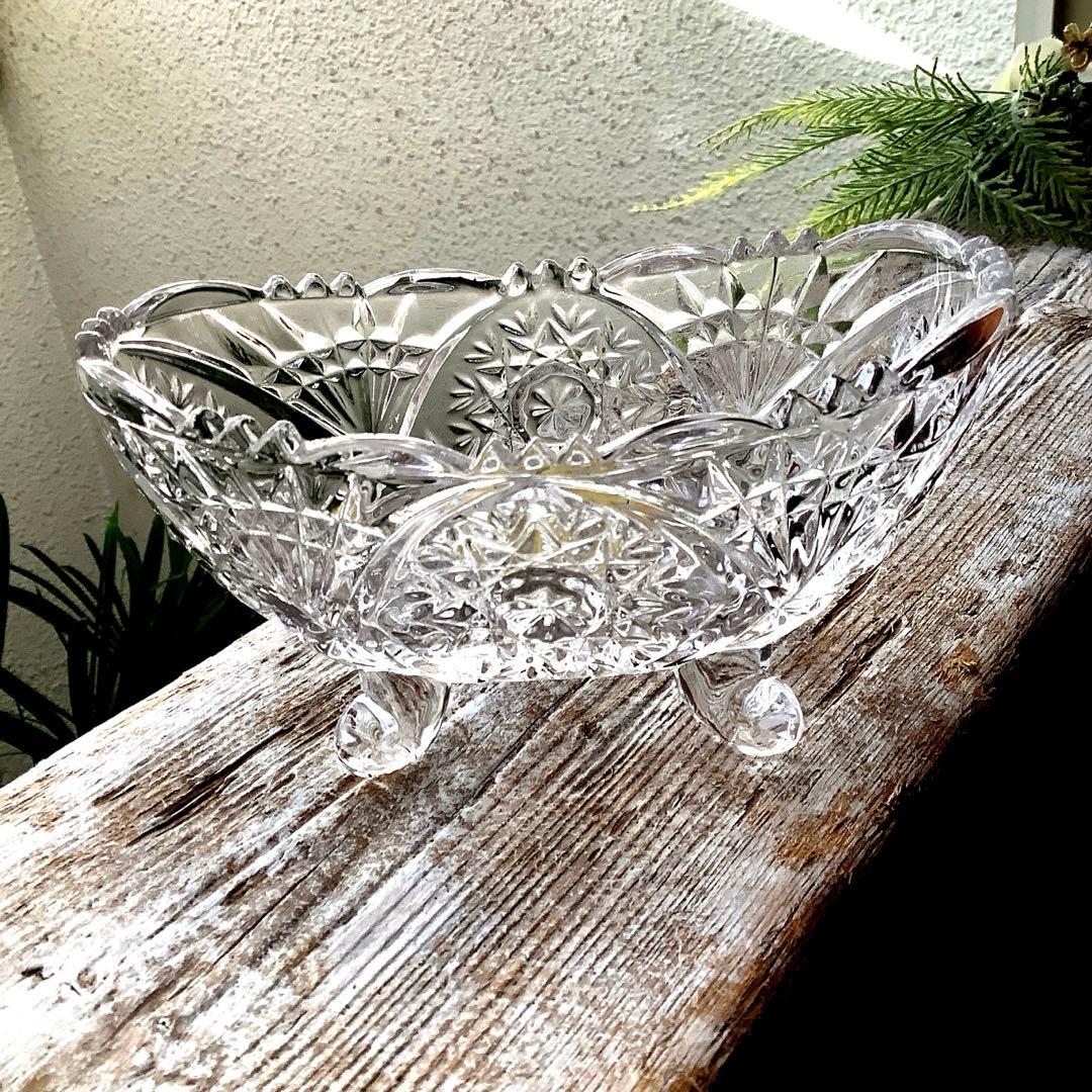 Anna Hutte/アンナヒュッテ クリスタルコンポート ヴィンテージ