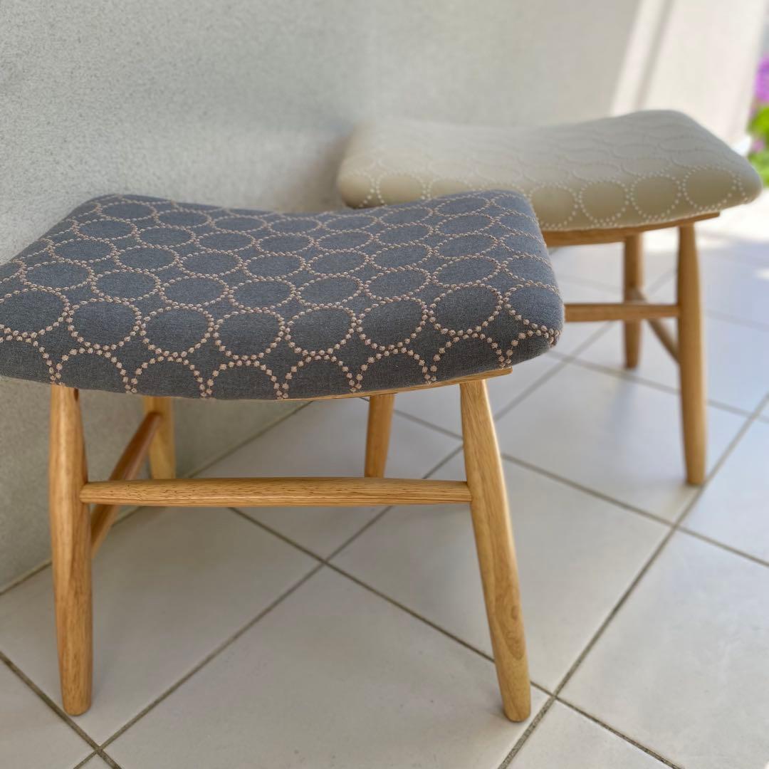 ミナペルホネン タンバリン dop グレー スツール ハンドメイド