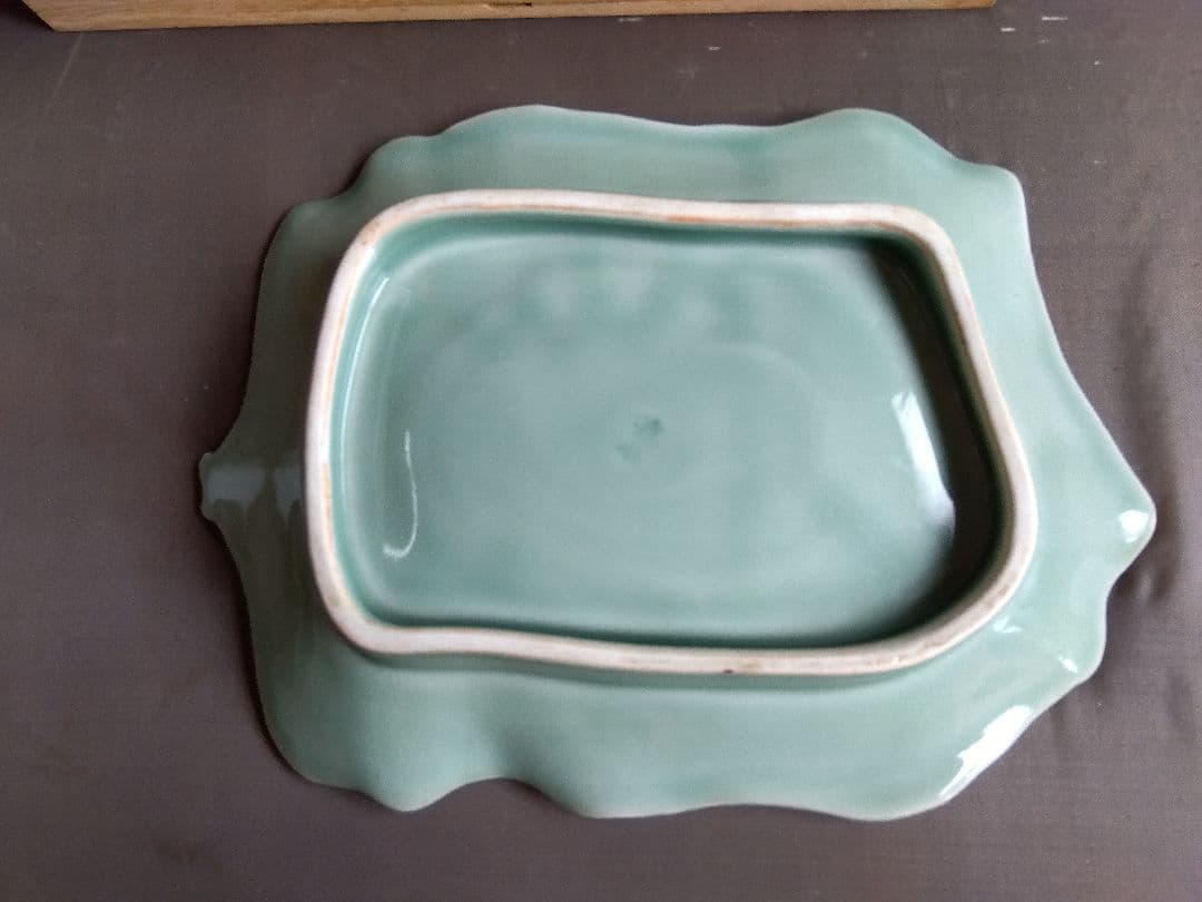 骨董 砧青磁 菓子皿