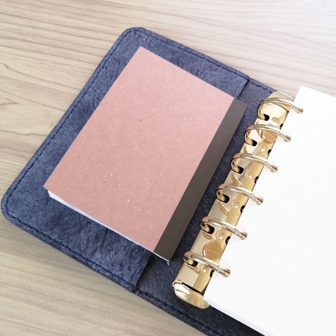 ミニ6 システム手帳 ダークグレー