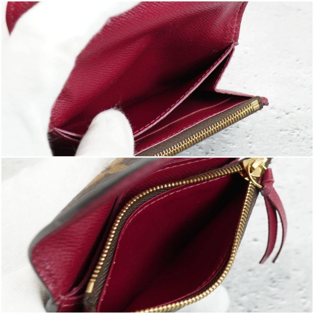 超美品☆ルイヴィトン 折財布 モノグラム フューシャ ポルトモネ ロザリ