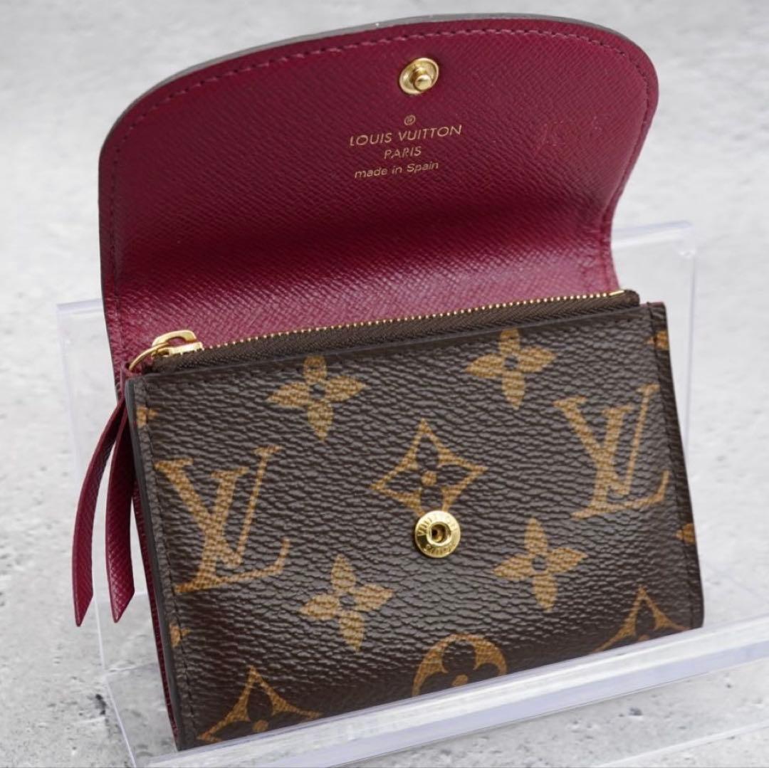 超美品☆ルイヴィトン 折財布 モノグラム フューシャ ポルトモネ ロザリ