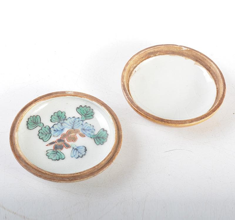 茶道具　九谷焼　蛙香合　時代箱　M　R4779