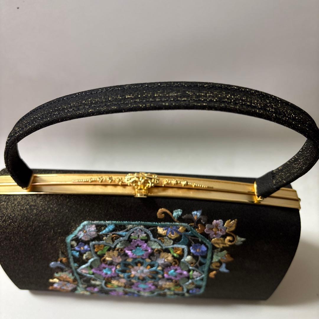 名門【逸品】長艸刺繍　手刺繍　和装バッグ　作家物