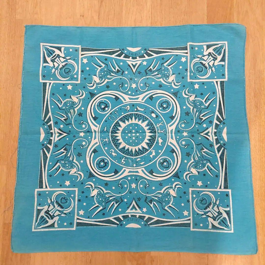 ヴィンテージ 星座柄 バンダナ 牡牛座