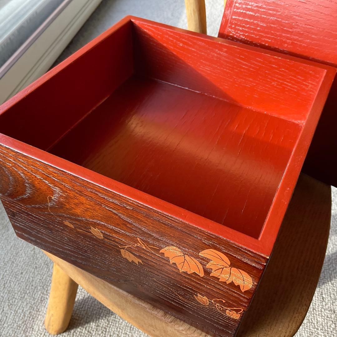 木製重箱 金箔装飾