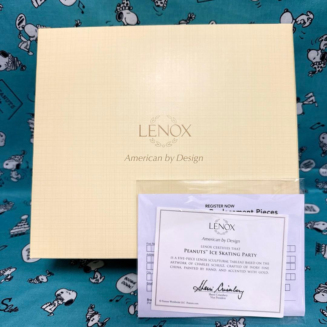 スヌーピー LENOX 陶器 海外 置物 スケート 4点セット
