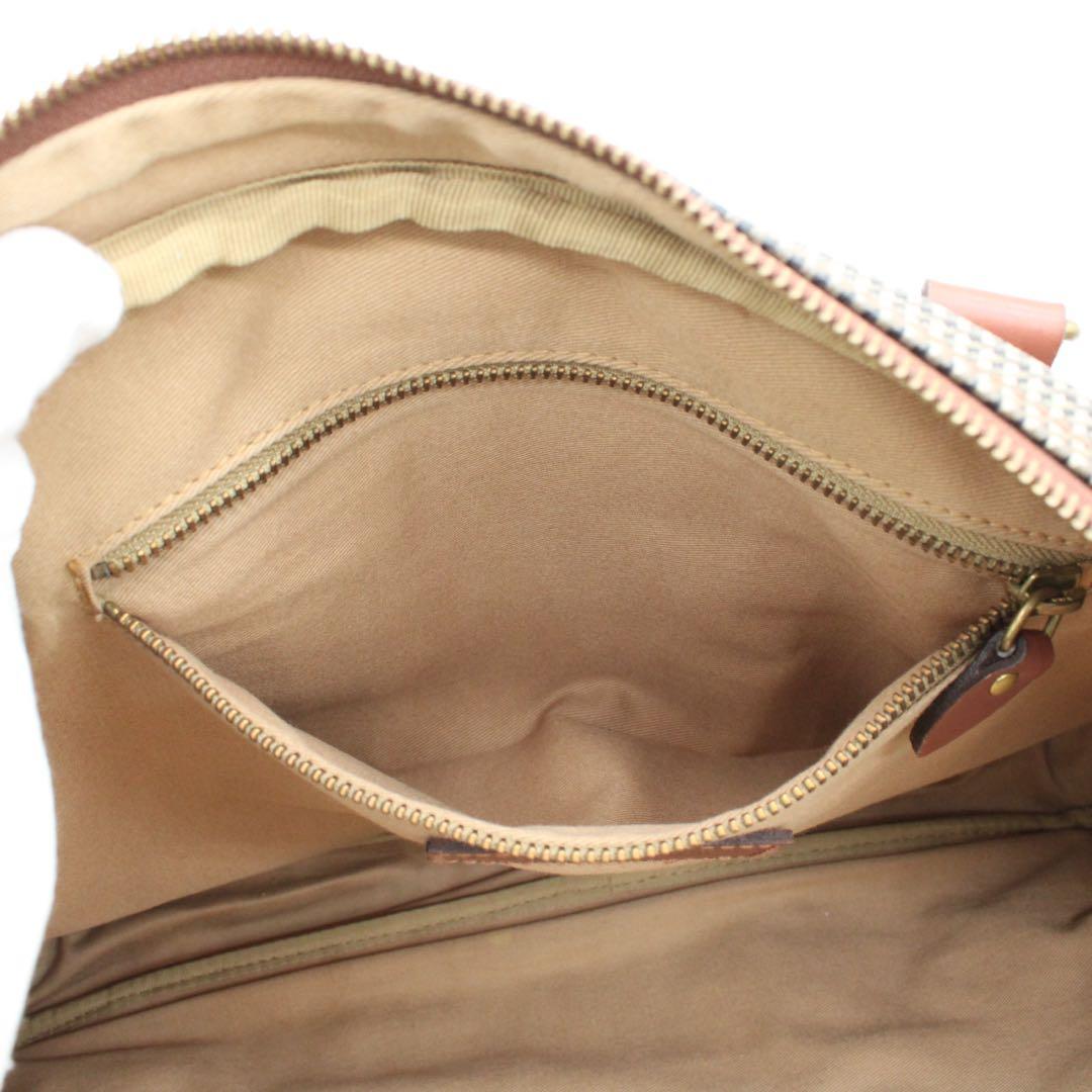 【美品】Polo Ralph Lauren 千鳥格子 ビジネスバッグ ブラウン