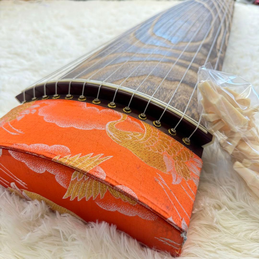 昭和レトロ すだれ彫り 13弦 琴 和楽器 弦楽器 伝統工芸 レトロ ☆ 竜