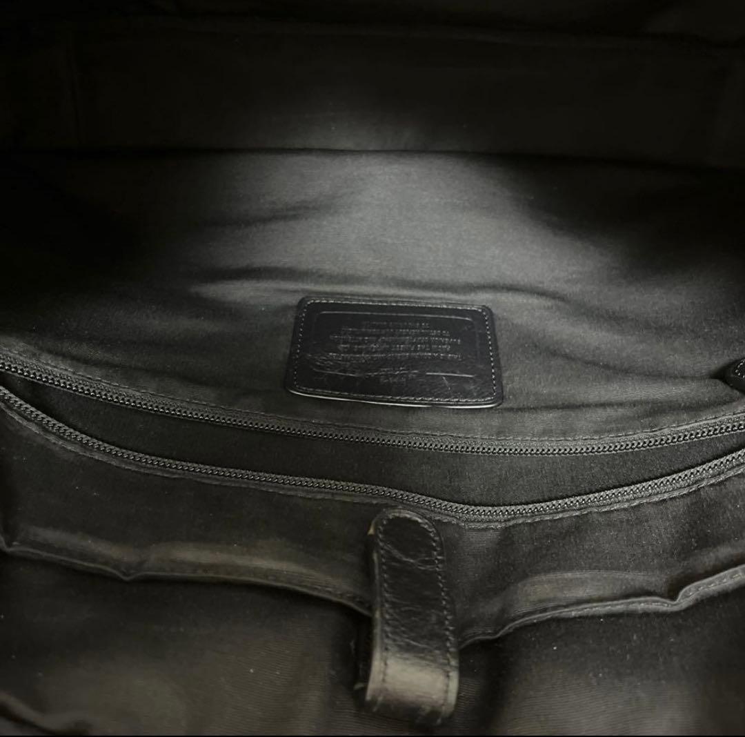 YUMIKORO　coach黒 レザー ビジネスバッグ