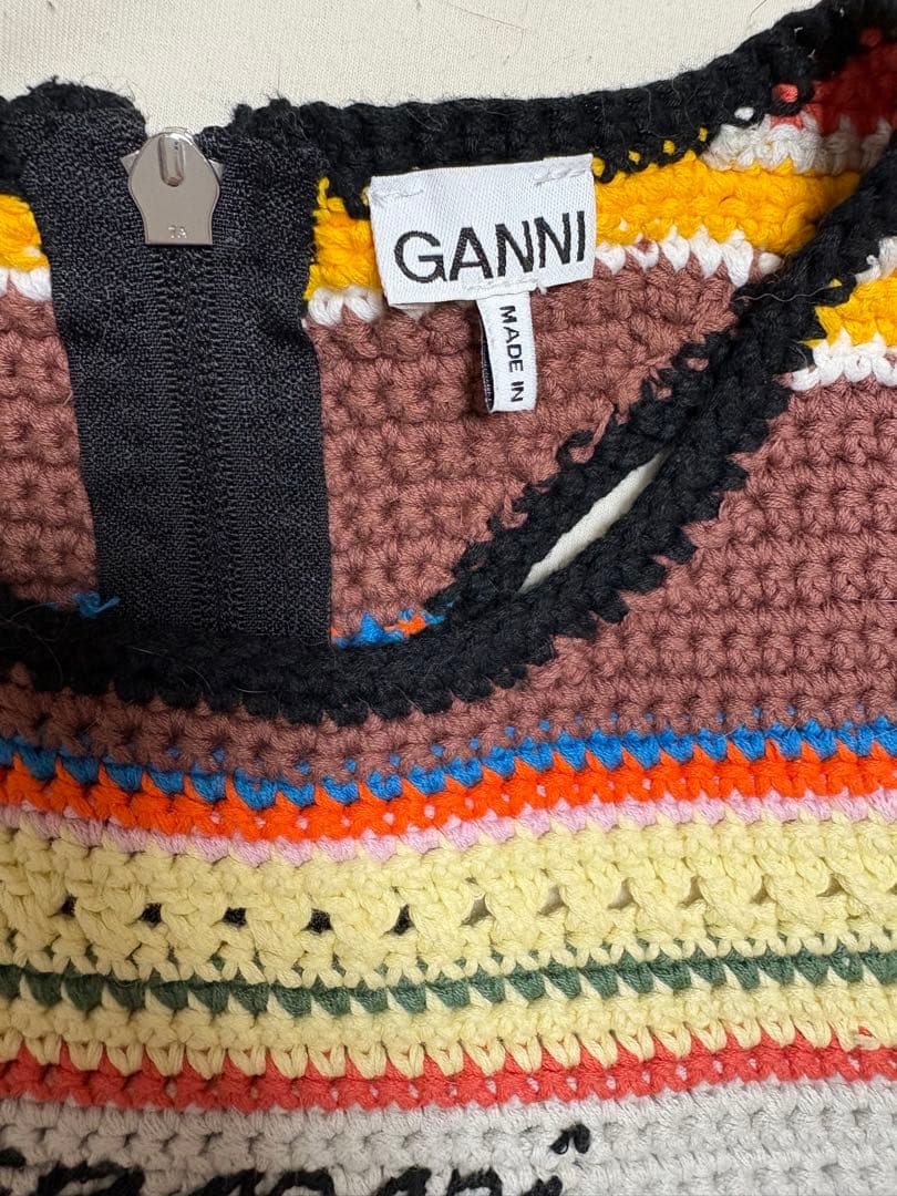 GANNI マルチカラー ストライプ タンクトップ