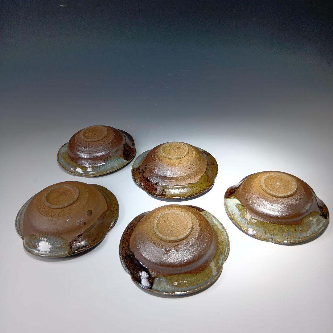 最後値下げ唐津焼 西岡小十作 朝鮮唐津向付5客 共箱 未使用品 美品