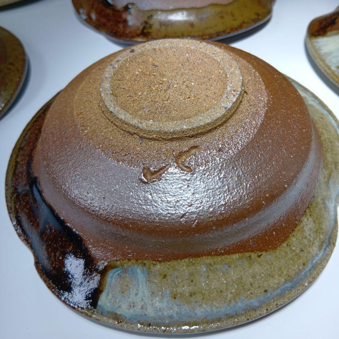 最後値下げ唐津焼 西岡小十作 朝鮮唐津向付5客 共箱 未使用品 美品