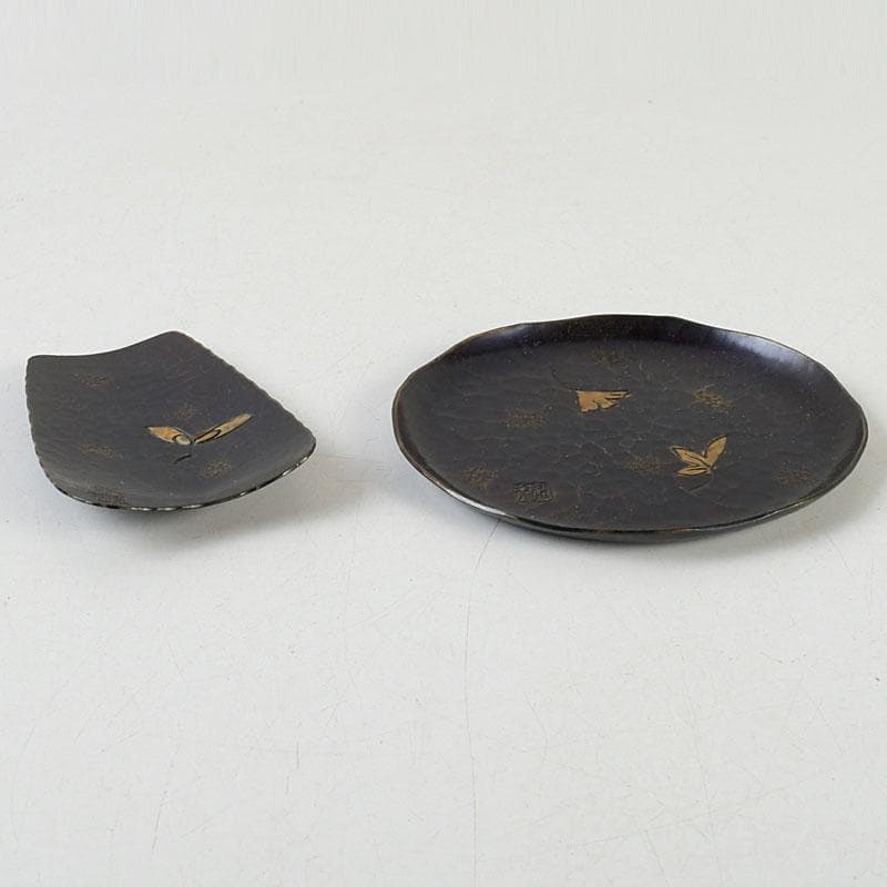 鎚打銅器 徳川 急須台セット 美幸堂 茄子形茶筒 2点まとめて