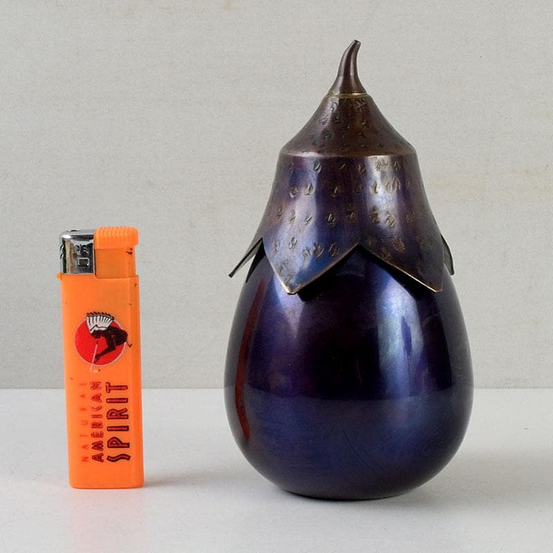 鎚打銅器 徳川 急須台セット 美幸堂 茄子形茶筒 2点まとめて