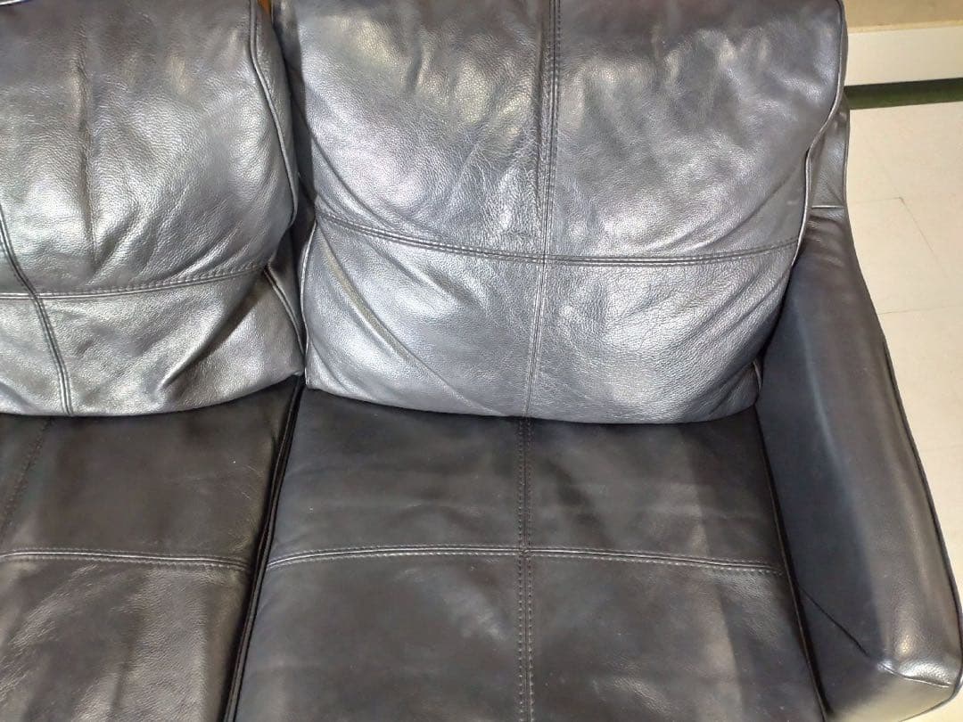 KEYUKA ケユカ 3人掛けソファ& オットマン付 レザー