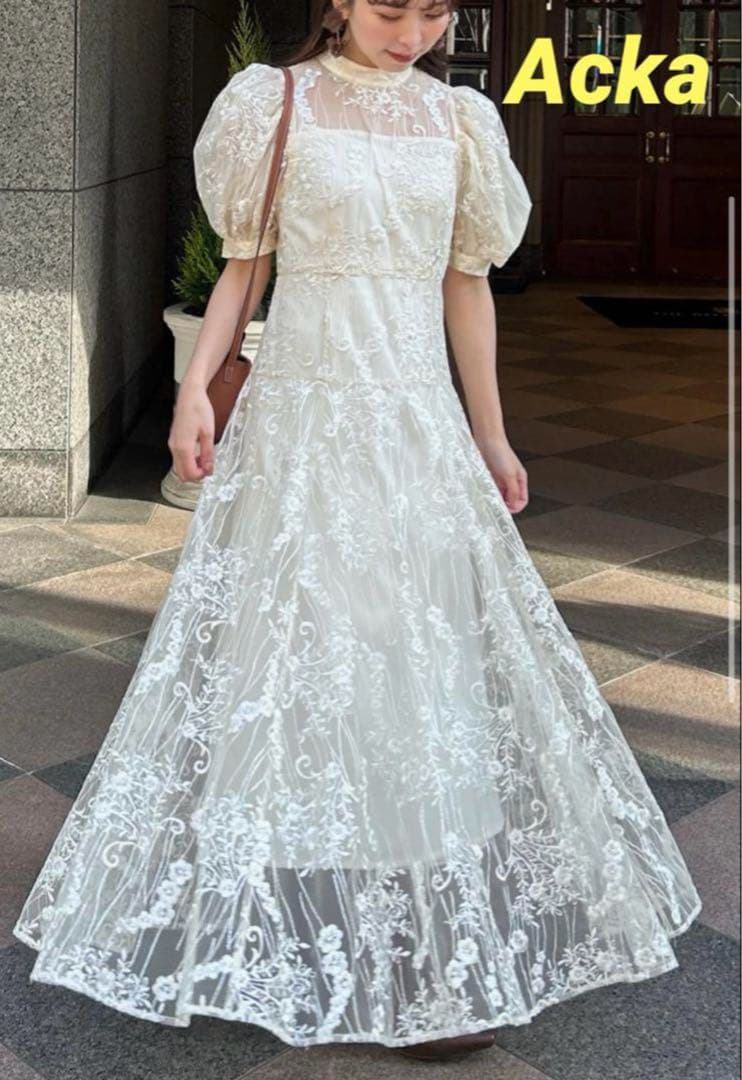 即発送)Acka lace flare dress size1