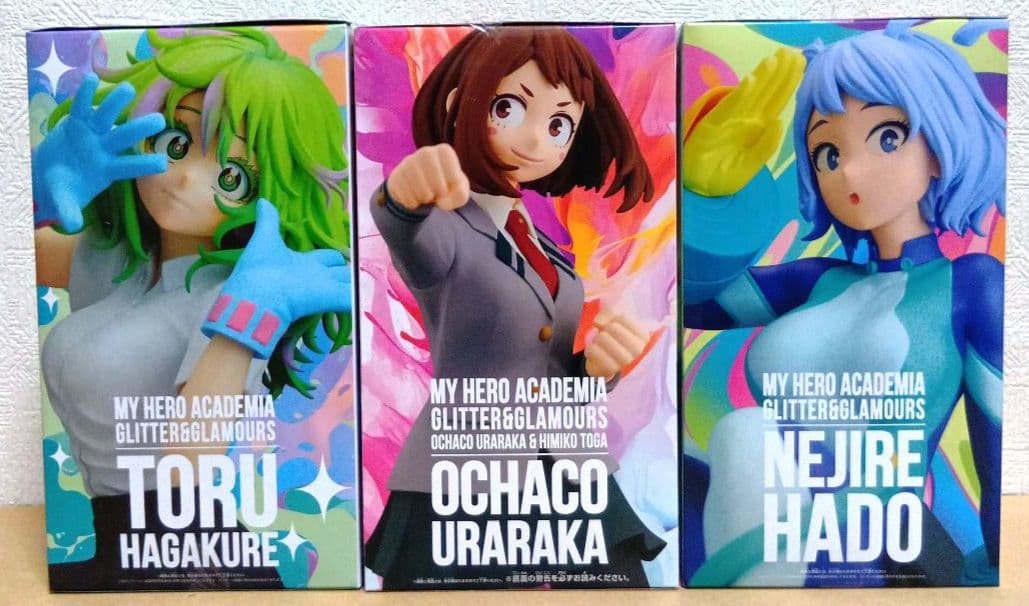 GLITTER&GLAMOURS　麗日お茶子　葉隠透　波動ねじれ　3点