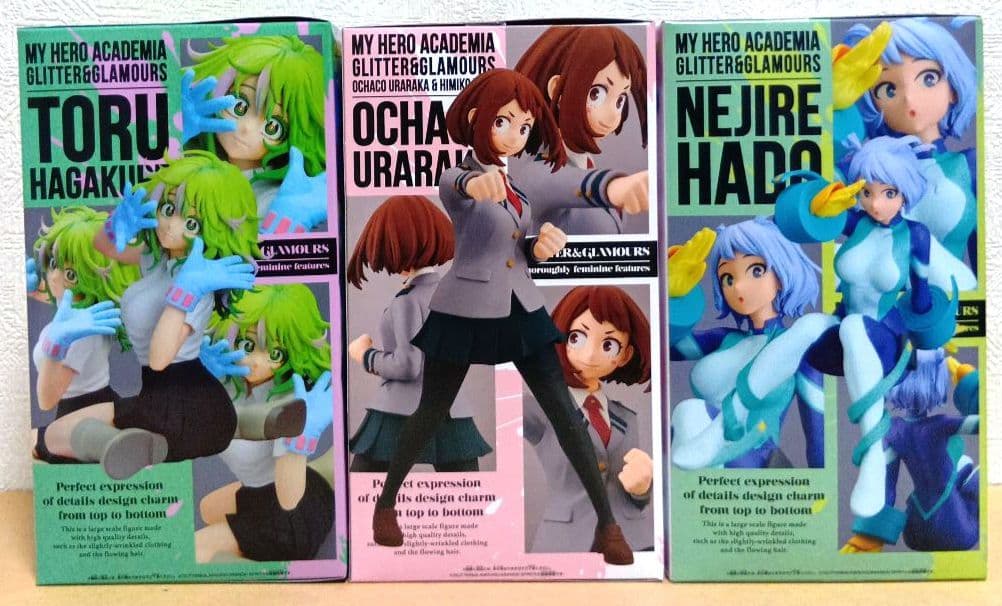 GLITTER&GLAMOURS　麗日お茶子　葉隠透　波動ねじれ　3点