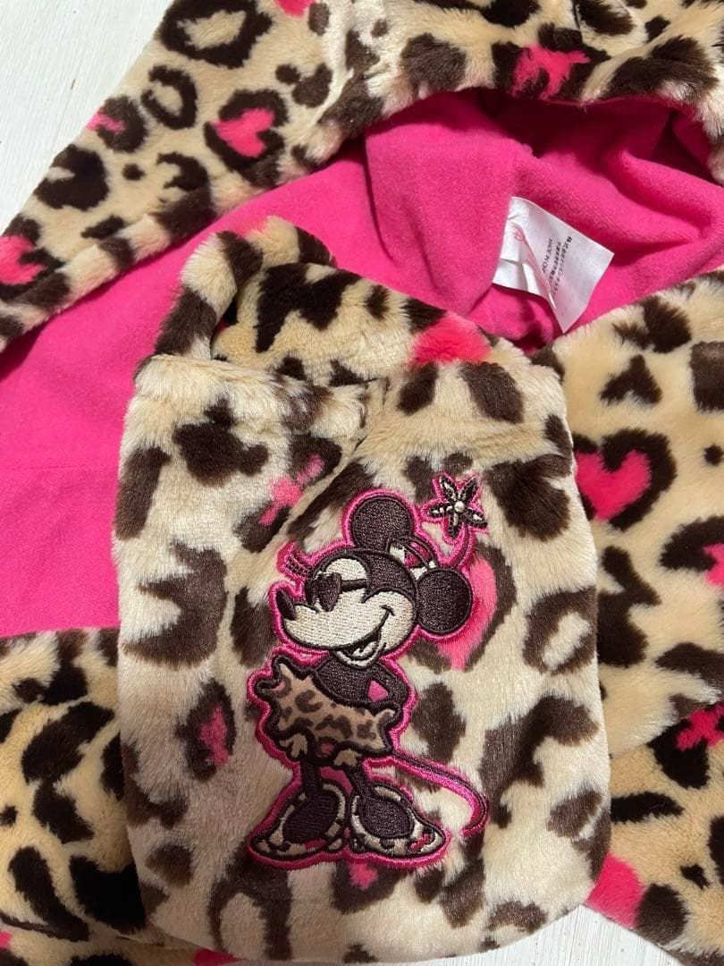 ヒョウ柄ファンキャップ ミニーヒョウ柄マフラーキャップ もっきー