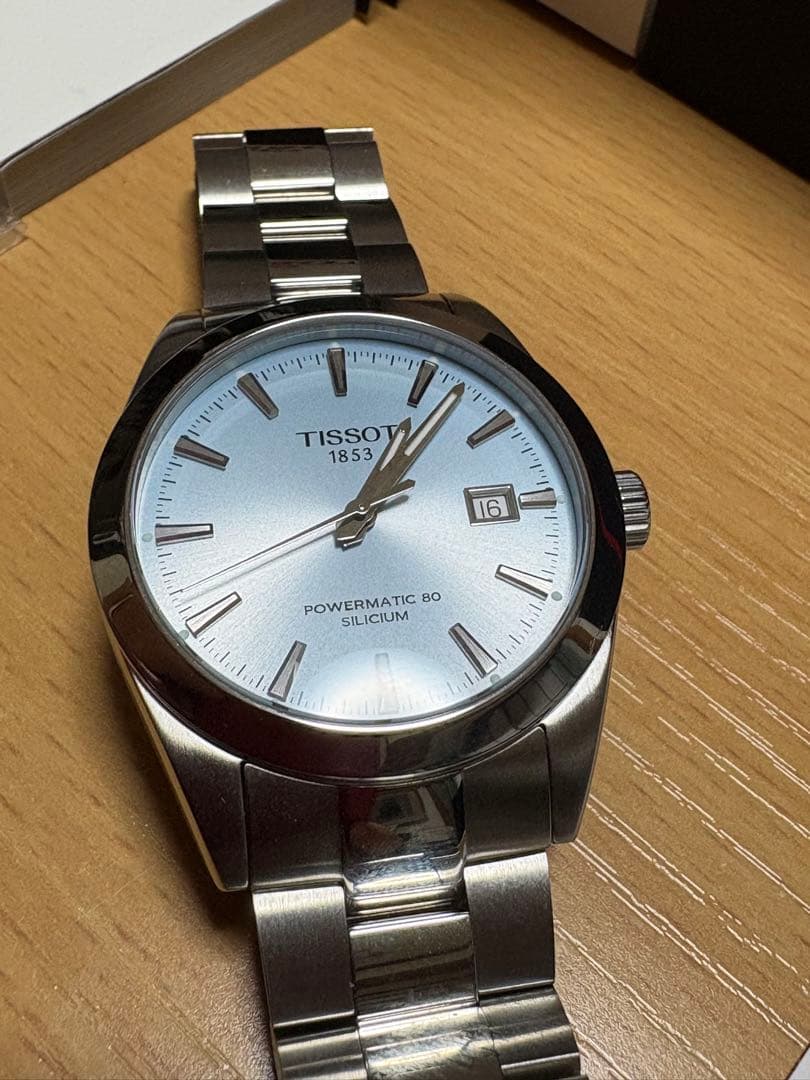 TISSOT ジェントルマン　パワーマティ ック80 シリシウム　アイスブルー